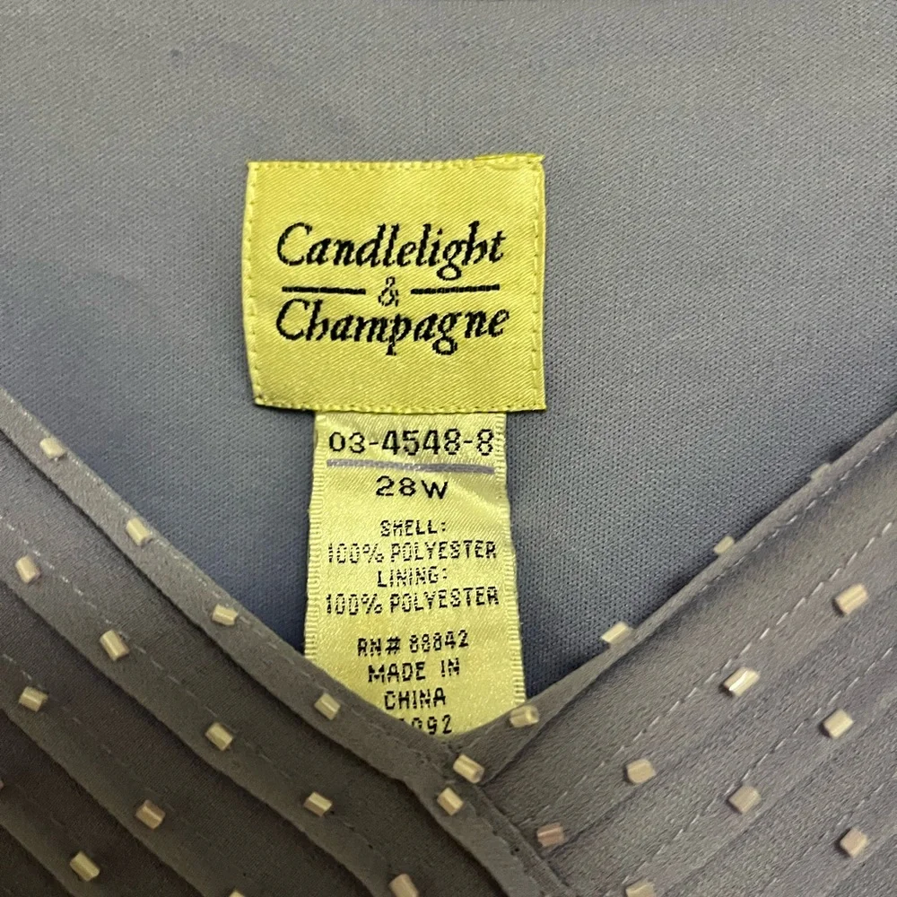 Candlelight & champagne plus size 28W bluish purple dress - Picture 5 of 5